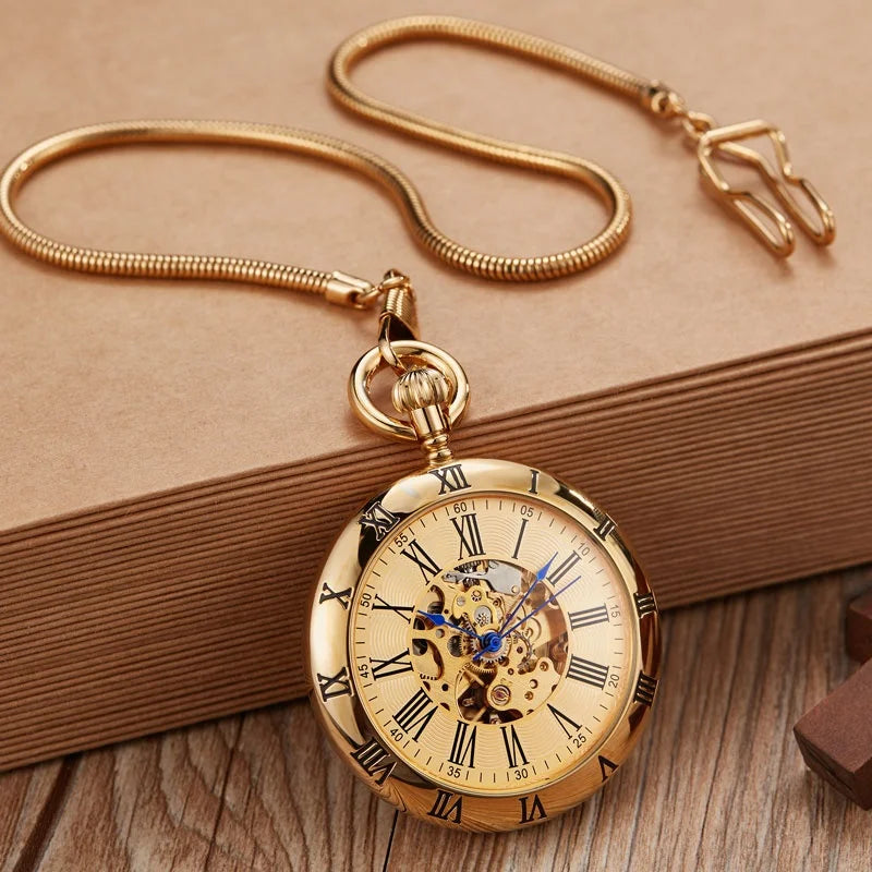 Double Dial Automatic Pocket Watch