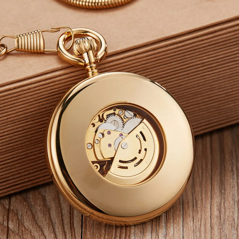 Double Dial Automatic Pocket Watch