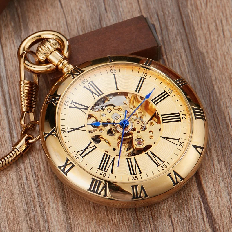 Double Dial Automatic Pocket Watch