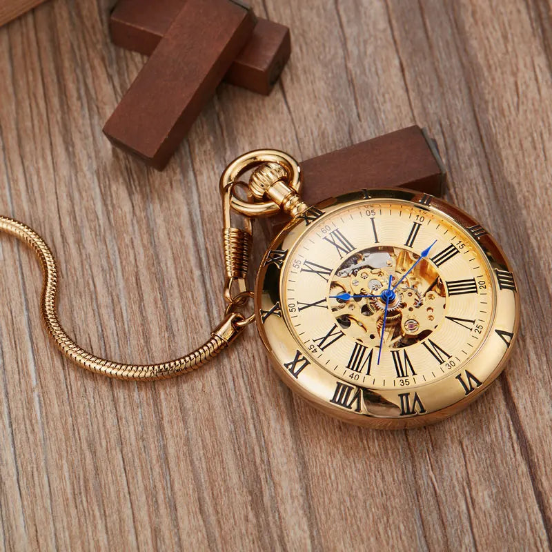 Double Dial Automatic Pocket Watch