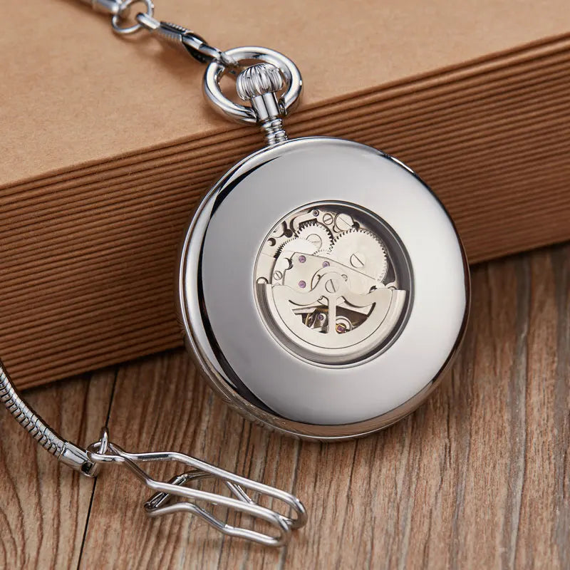 Double Dial Automatic Pocket Watch