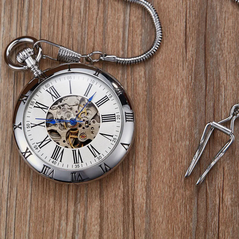 Double Dial Automatic Pocket Watch