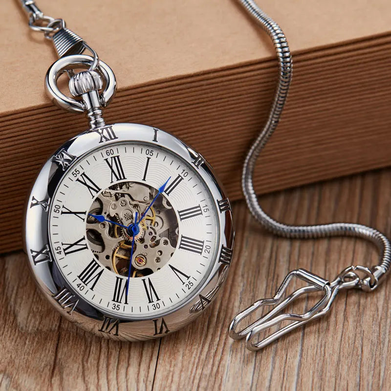 Double Dial Automatic Pocket Watch